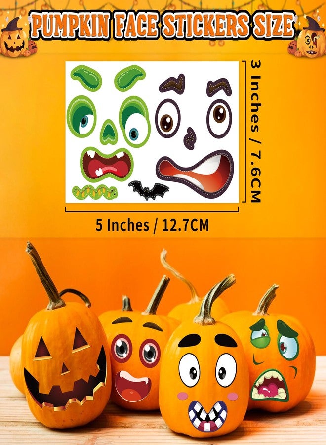 LINAYE 72 PCS Halloween Pumpkin Decorating Kit, Face Stickers for Toddlers Kids Small Mini Pumpkins, Game Activities, Gifts Party Favors - Image 3
